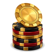 Symbol für Poker mit einem Stapel Jetons